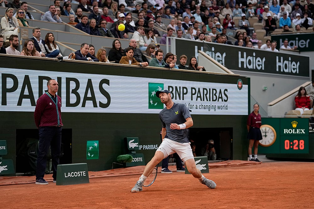 | Photo: AP/Thibault Camus : French open 2024 Day 1:  Andy Murray paly against Stan Wawrinka